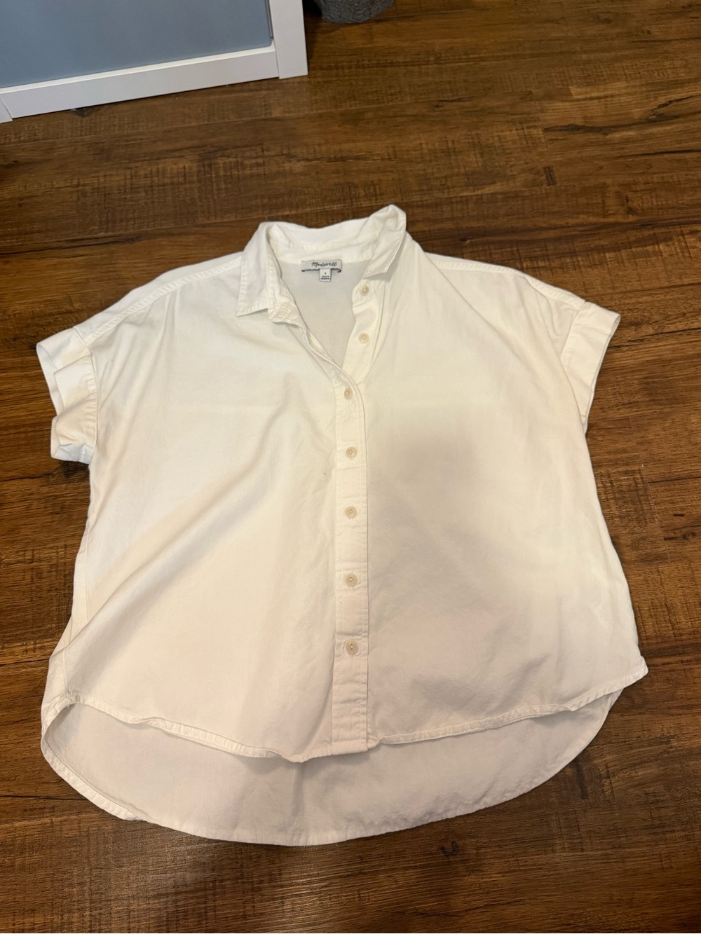 Madewell White Button-Up Shirt